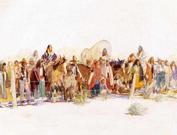 Festival Day At High Noon by Oscar E. Berninghaus