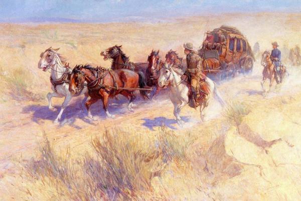 Stagecoach by Oscar E. Berninghaus