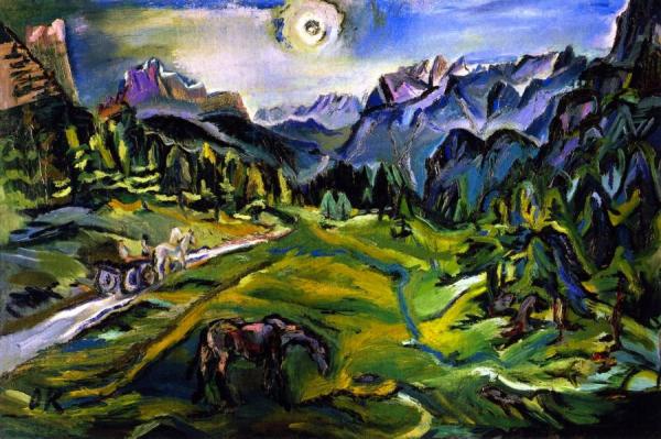 Oskar Kokoschka Dolomite Landscape