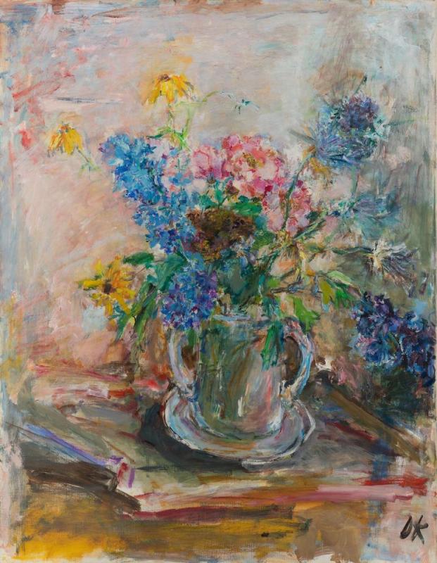 Flowers In A Vase, 1959 by Oskar Kokoschka Oil Painting Reproductions