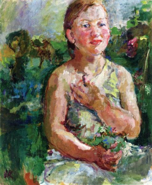Oskar Kokoschka Girl With Flowers