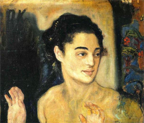 Girl With Hands Raised by Oskar Kokoschka Oil Painting Reproductions