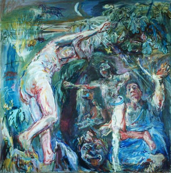 Hades And Persephone (left Wing Of Triptych) by Oskar Kokoschka