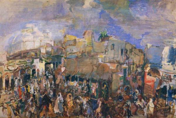 Oskar Kokoschka Market In Tunis