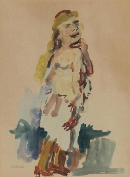 Standing Woman by Oskar Kokoschka Oil Painting Reproductions