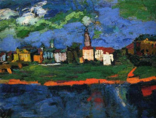 The Elbe Near Dresden by Oskar Kokoschka