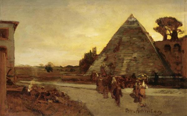 Oswald Achenbach Pyramid Of Cestius