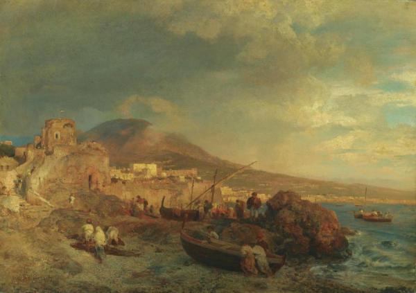 Oswald Achenbach The Bay Of Naples