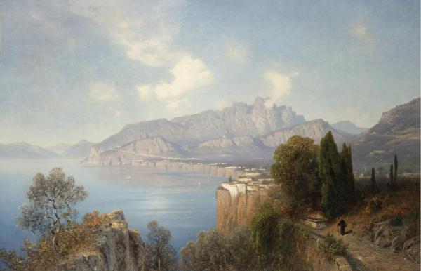 Oswald Achenbach View Of Sorrento (sorrento)