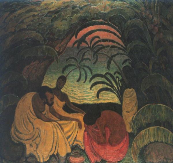 Hamadura And A Coolie by Otakar Nejedlý Oil Painting Reproductions