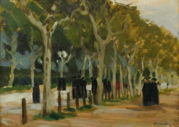 In A Park - Gianicolo by Otakar Nejedlý