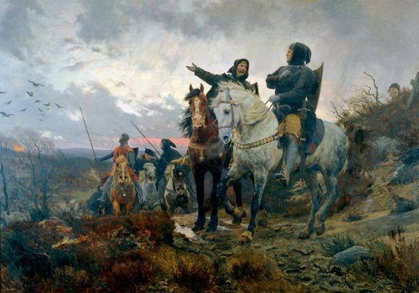 De Sammensvorne Rider Fra Finderup Efter Mordet På Erik Klipping St. Cæcilienat 1286 by Otto Bache