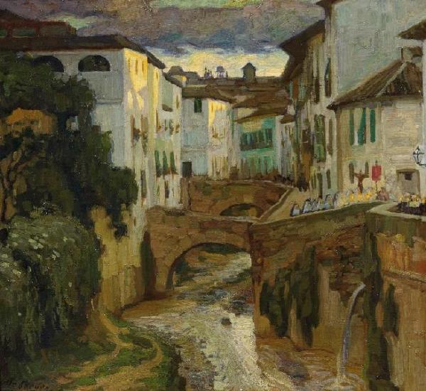 Street In Granada by Otto Boyer