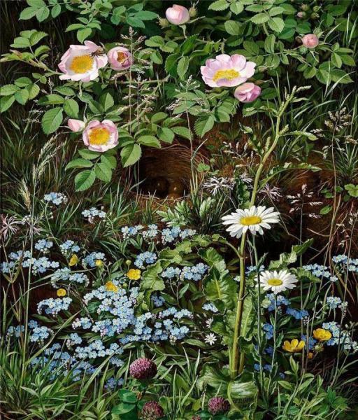 Otto Didrik Ottesen Dog Roses, Forget-me-nots, Daisies, Buttercups And Clover