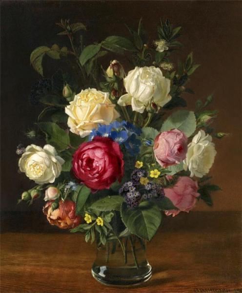 Still Life With Flowers by Otto Didrik Ottesen