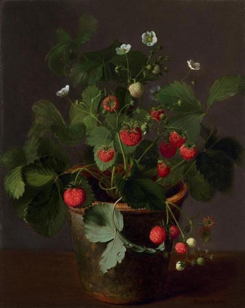 Otto Didrik Ottesen Strawberries In A Pot