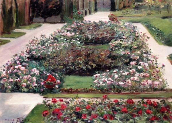 Roses In Bloom In The Park by Otto Dill
