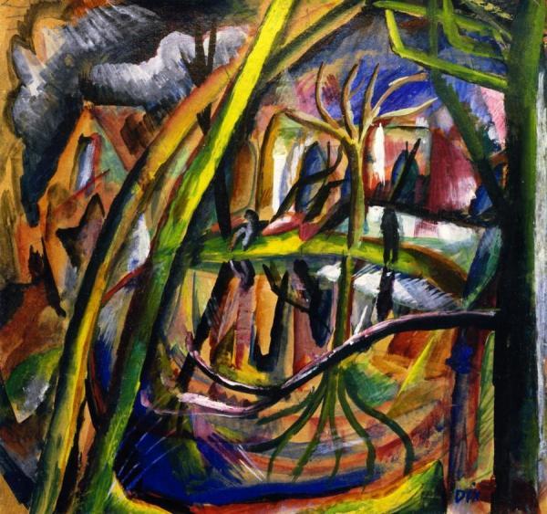 Dorfteich (am Tümpel), Souchez-tal by Otto Dix