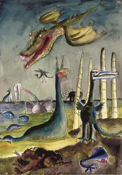 Picture Book For 'muggeli' 11 (urweltwesen) by Otto Dix