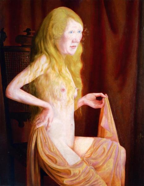 Otto Dix Seated Nude With Blond Hair