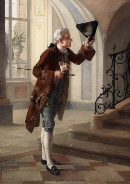 The Visit by Otto Erdmann Oil Painting Reproductions