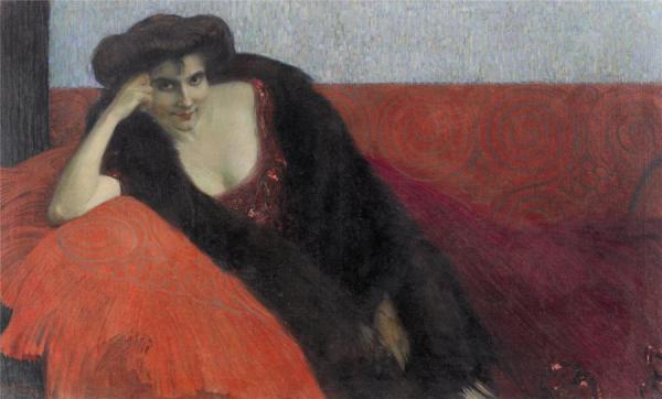 Lady In Red by Otto Friedrich