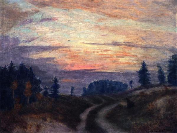 Twilight In The Surheide by Otto Modersohn