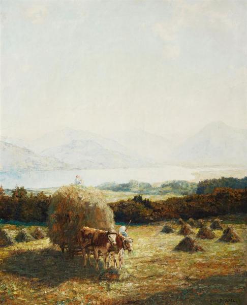 Heuernte Am Tegernsee by Otto Pippel