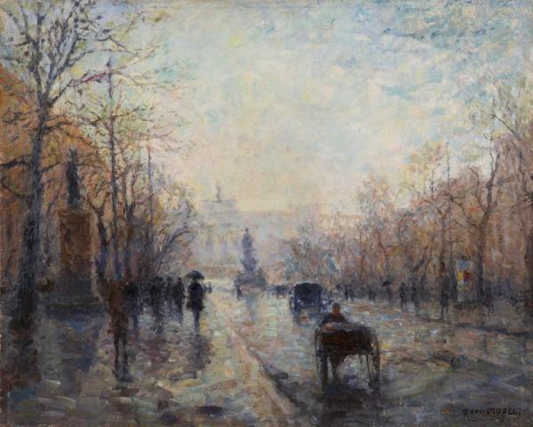 Nach Dem Regen, Maximilianstrasse In München by Otto Pippel