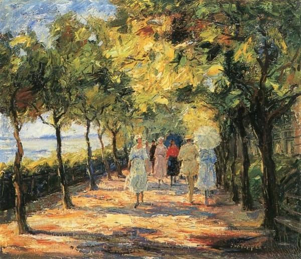 Strolling Under Trees by Otto Pippel Oil Painting Reproductions