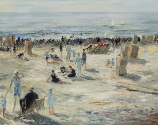 The Beach by Otto Pippel Oil Painting Reproductions