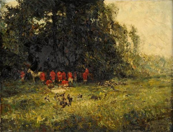 The Hunters' Picnic by Otto Pippel