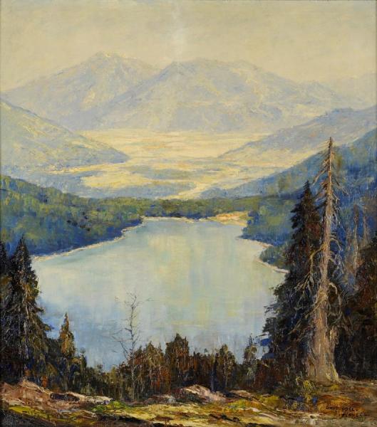 View Of Eibsee And Garmisch by Otto Pippel