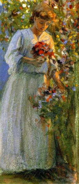 Study For Suzanne In The Garden by Otto Stark