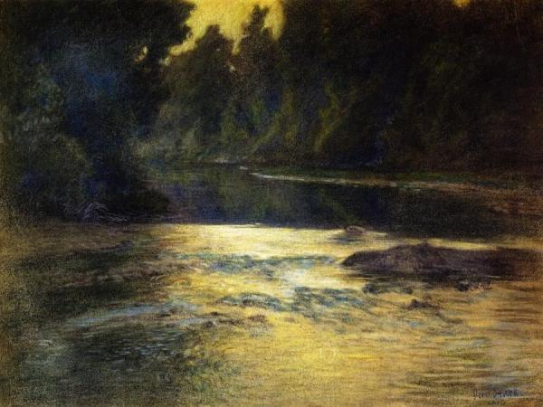 Twilight On The River by Otto Stark Oil Painting Reproductions