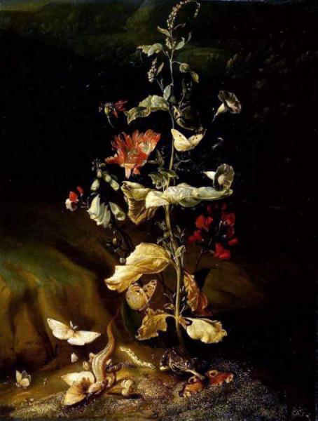 Still Life With Flowers by Otto Van Schrieck