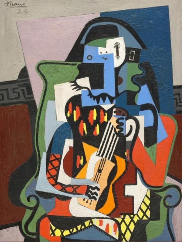 Harlequin Musician, 1924 by Pablo Picasso