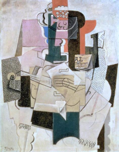 Bowl Of Fruit, Violin And Bottle,1914 by Pablo Picasso Oil Painting Reproductions