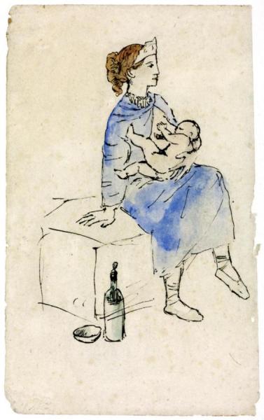 Circus Artist And Child by Pablo Picasso