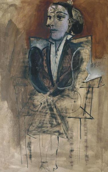 Dora Maar Seated,1938 by Pablo Picasso