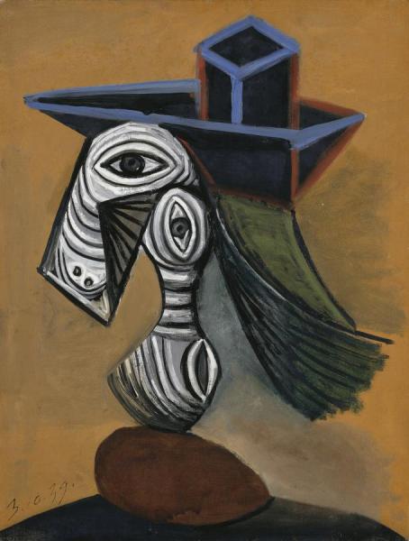 Femme Au Chapeau Bleu by Pablo Picasso