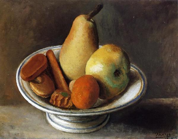 Pablo Picasso Fruit Bowl With Fruit
