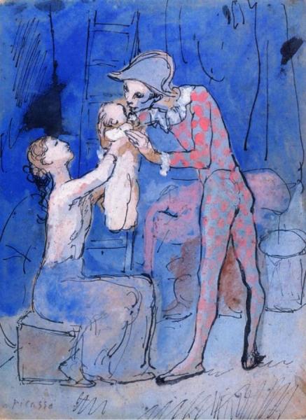 Harlequin's Family by Pablo Picasso