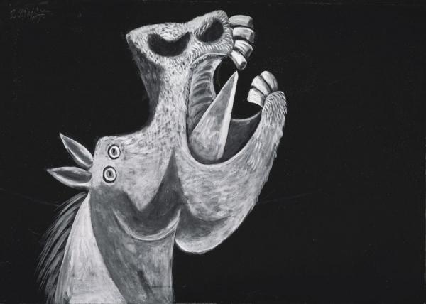 Head Of A Horse,sketch For Guernica by Pablo Picasso
