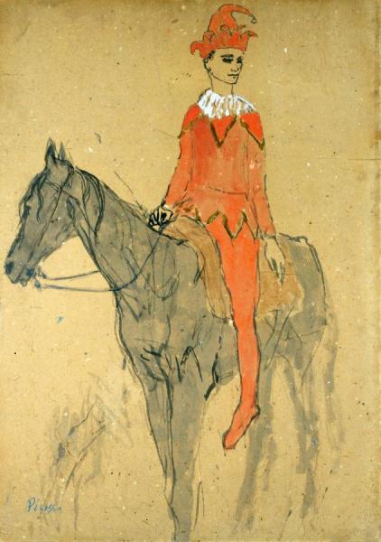 Jester On Horseback by Pablo Picasso