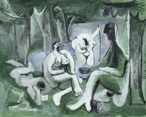 Le Dejeuner Sur L'herbe D'apres Manet by Pablo Picasso Oil Painting Reproductions