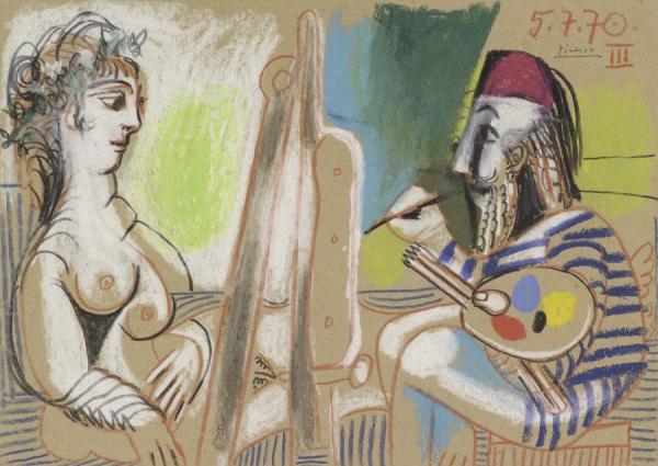 Painter And Model Iii by Pablo Picasso