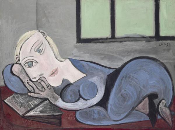 Reclining Woman Reading by Pablo Picasso