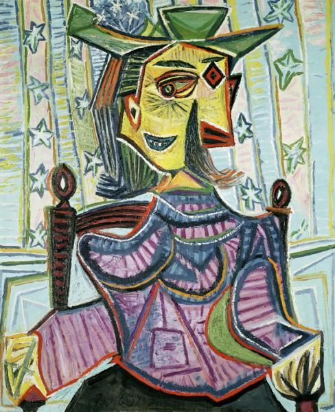 Seated Portrait Of Dora Maar by Pablo Picasso