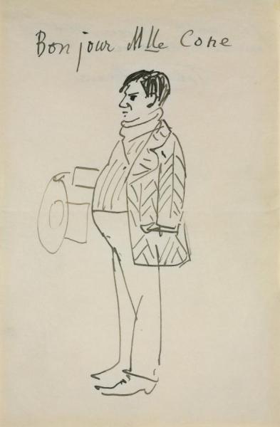 Self Portrait (bonjour Mlle Cone) by Pablo Picasso